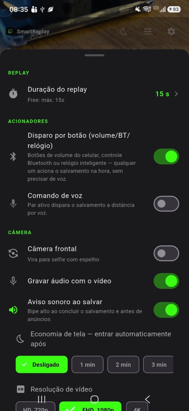 Configurações